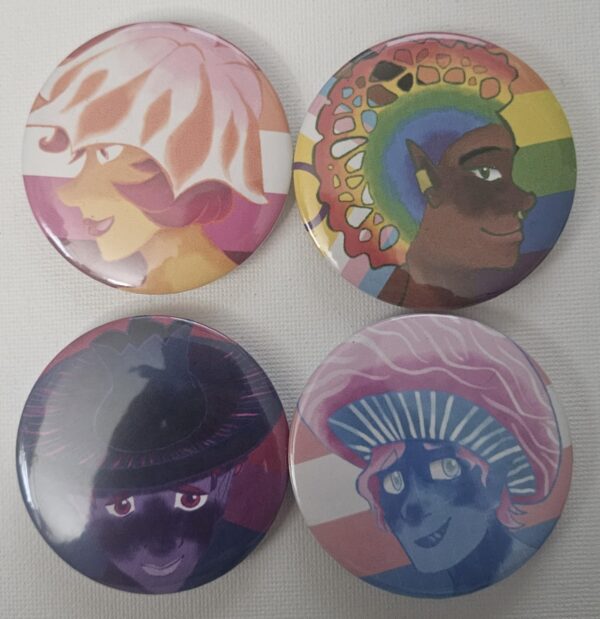 Button Badge - Queer Fungi